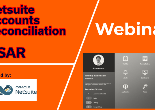 NetSuite Accounts Reconciliation (NSAR) Webinar